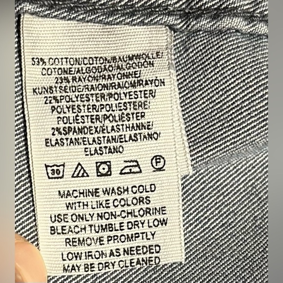 Free People Westminster Blue Gray Denim Mini Skirt Size 10 EUC - Picture 8 of 11